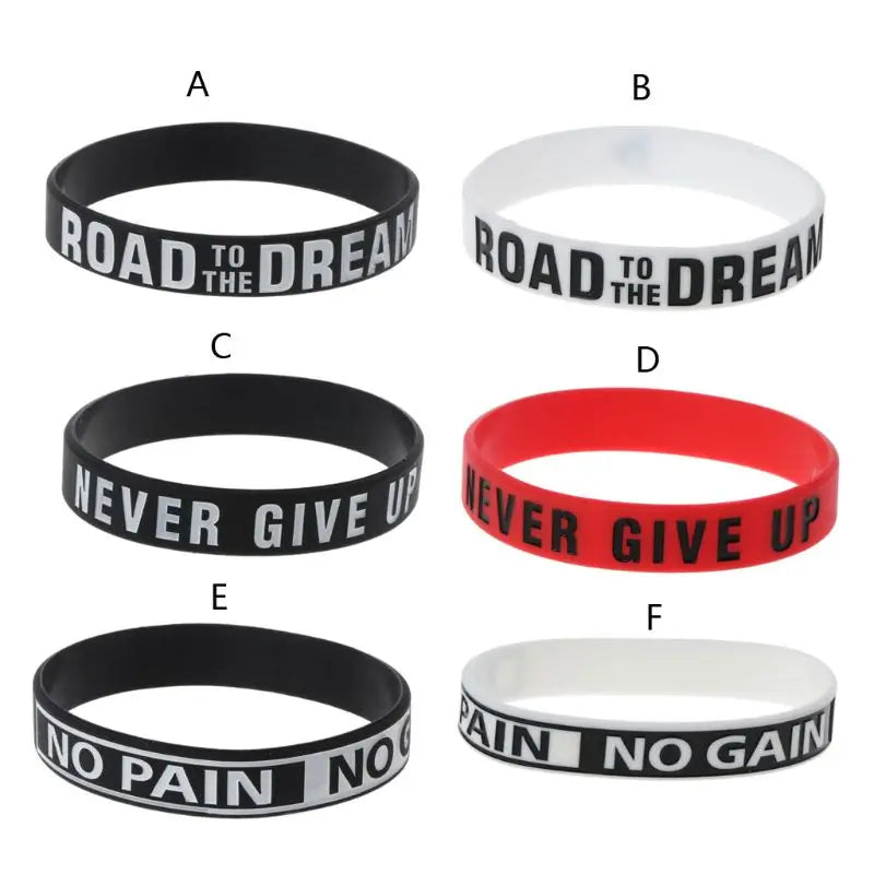 Never Give Up Motivational Bracelets