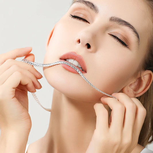 Silver Jewelry Necklace for Women & Men