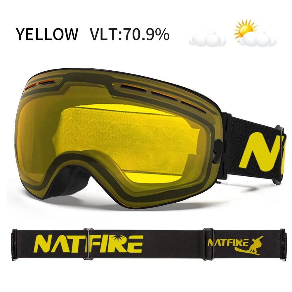Anti-Fog Snow Goggles for Snowmobile and Winter Sports