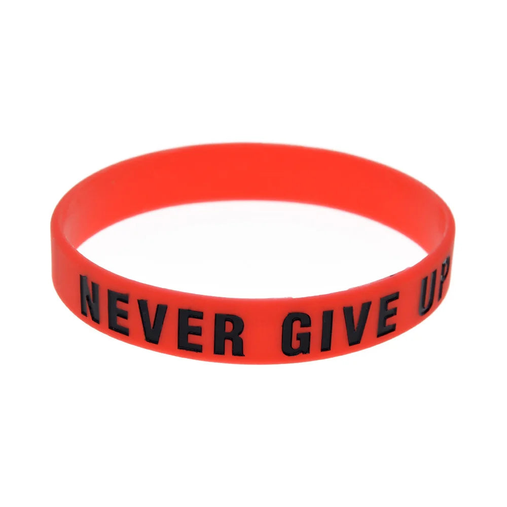 Never Give Up Silicone Bracelet