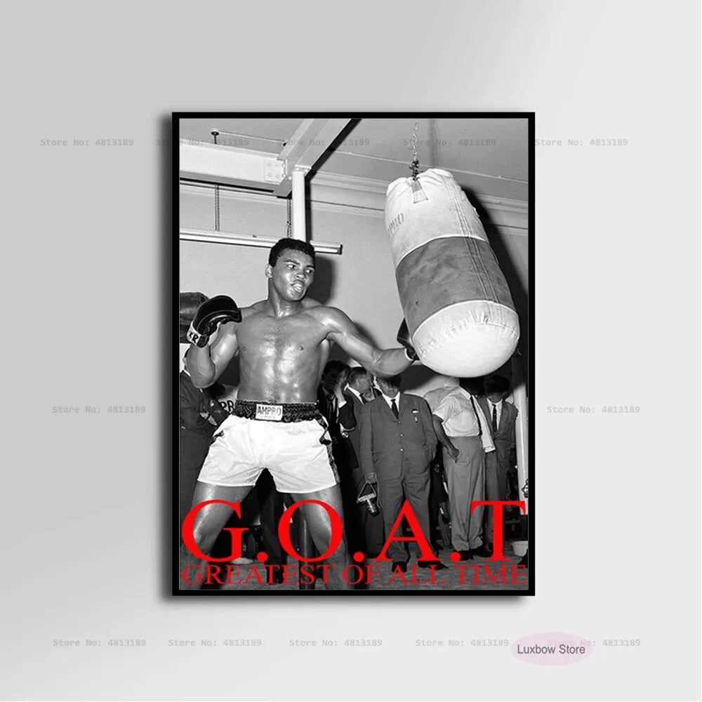 Muhammad Ali Inspirational Boxing Legend Canvas Art Poster