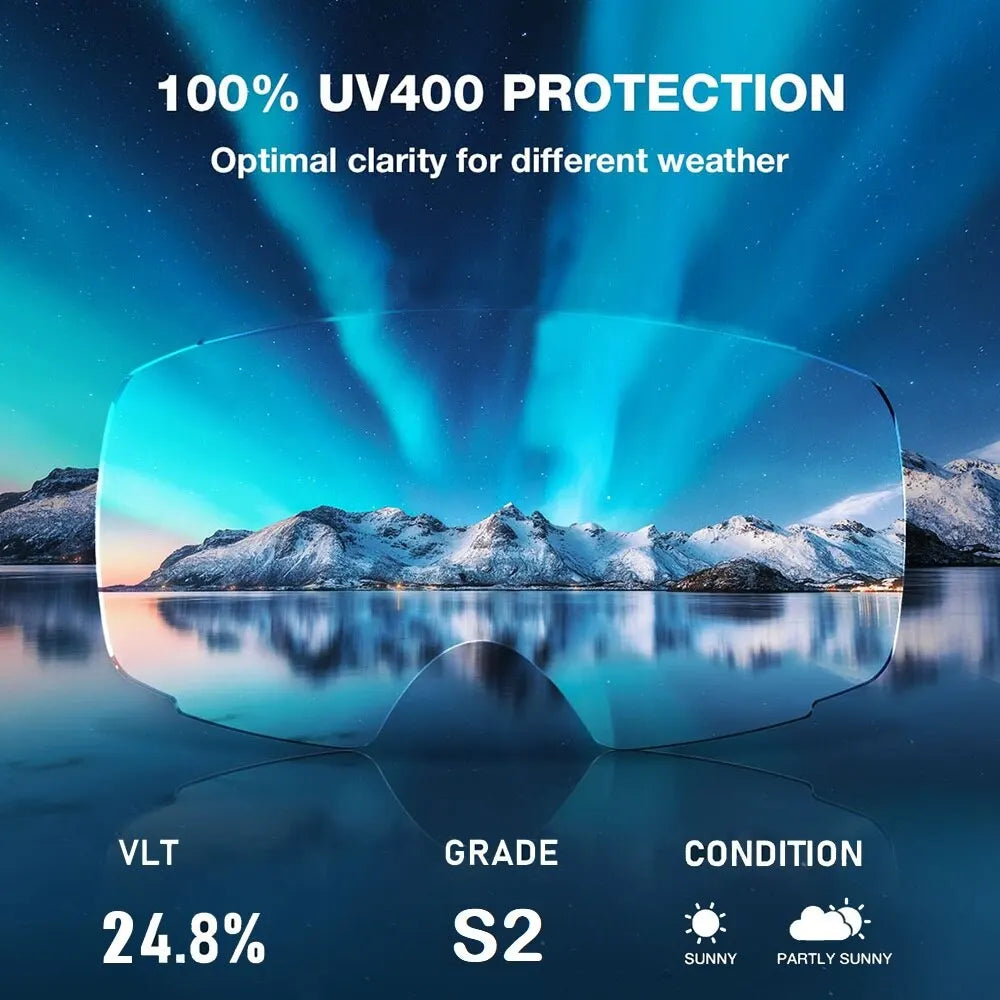 Anti-Fog Snow Goggles for Snowmobile and Winter Sports