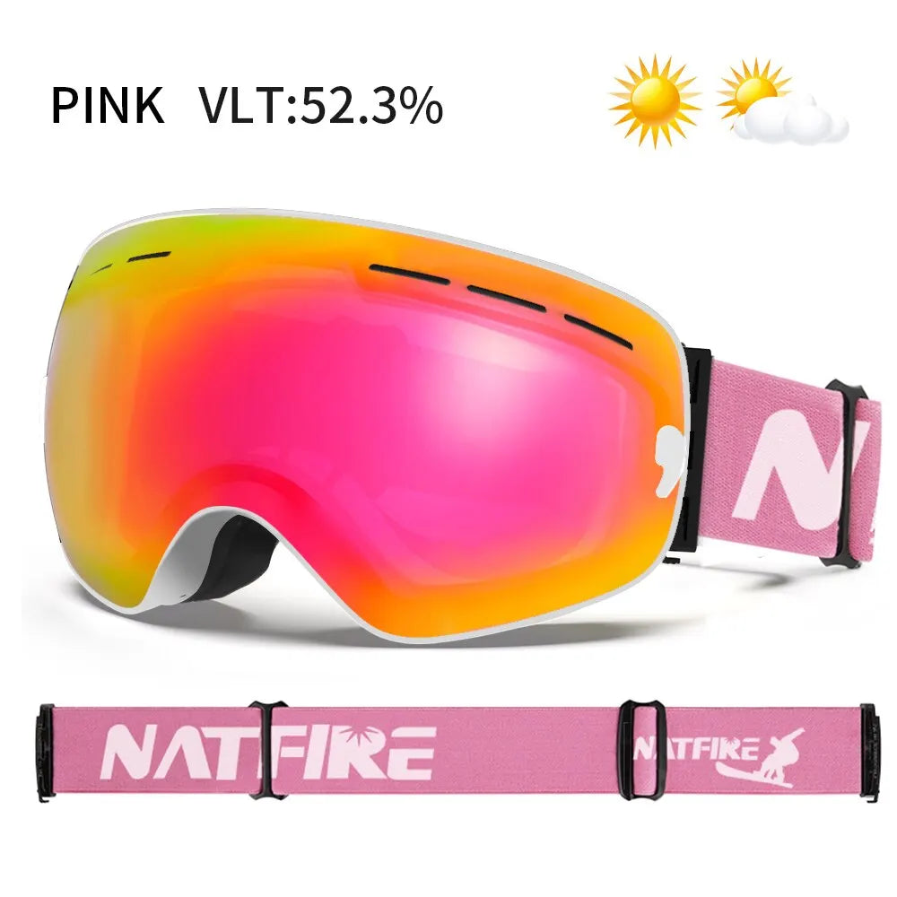 Anti-Fog Snow Goggles for Snowmobile and Winter Sports