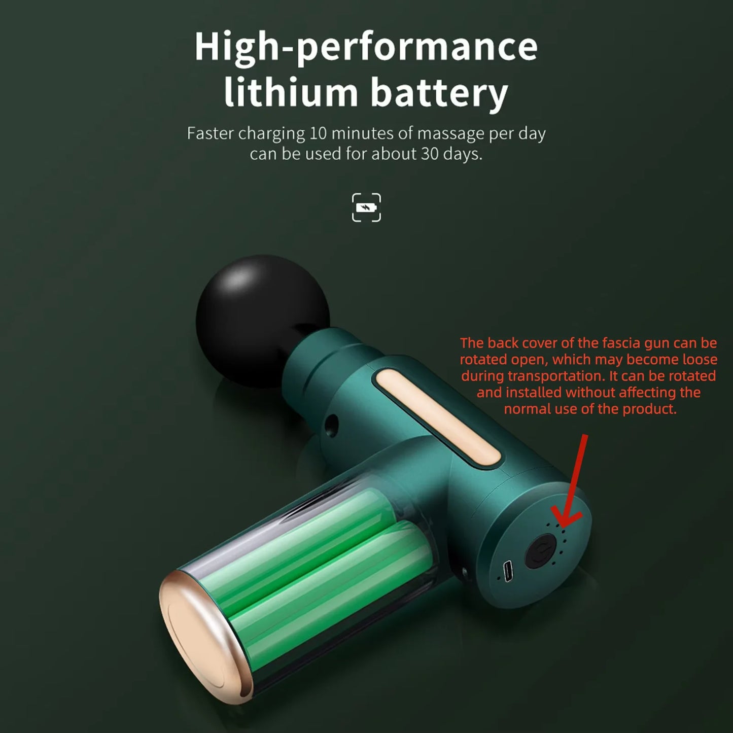 Mini Fascia Massage Gun – Powerful Deep Tissue Massage Gun