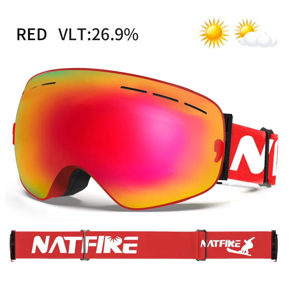Anti-Fog Snow Goggles for Snowmobile and Winter Sports