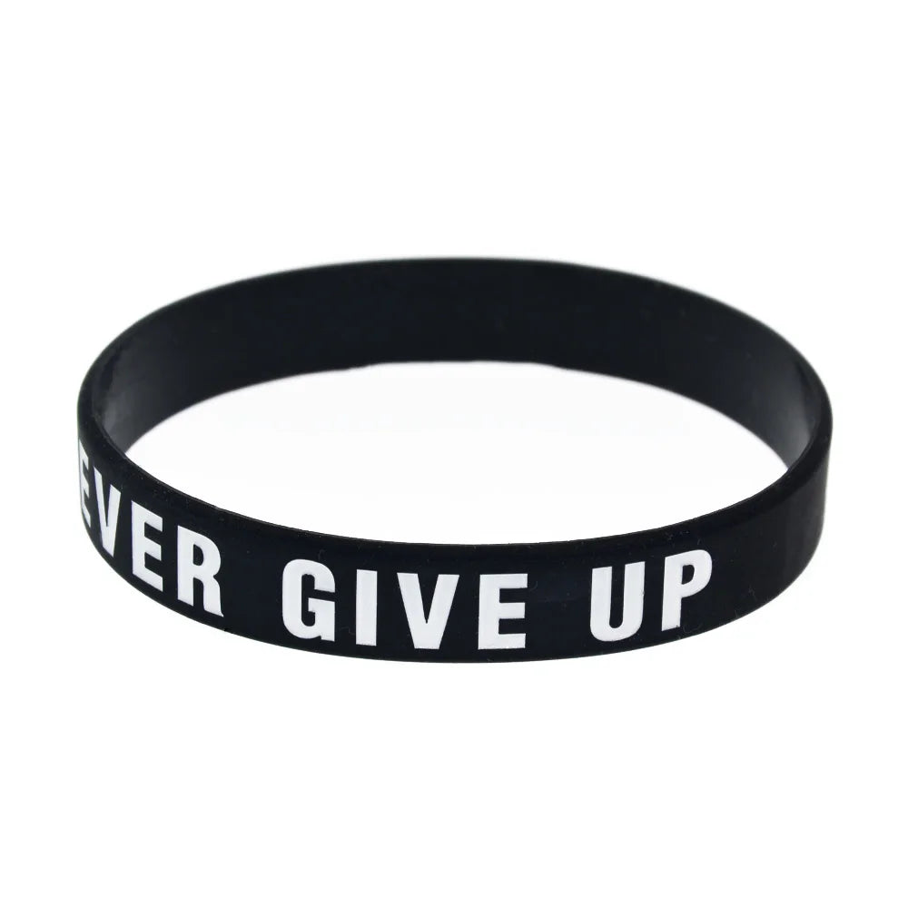 Never Give Up Silicone Bracelet