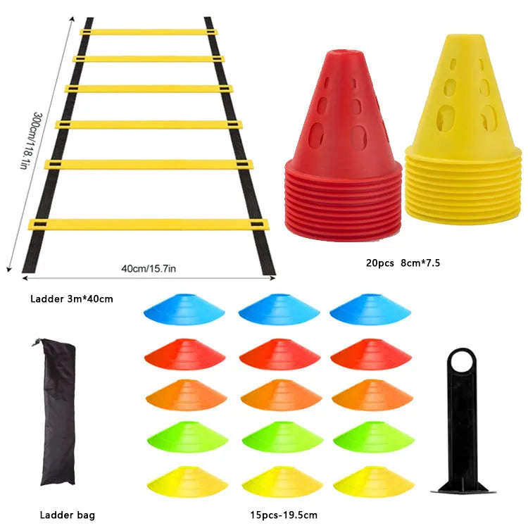 Agility Speed Ladder with Nylon Straps and Marking Discs