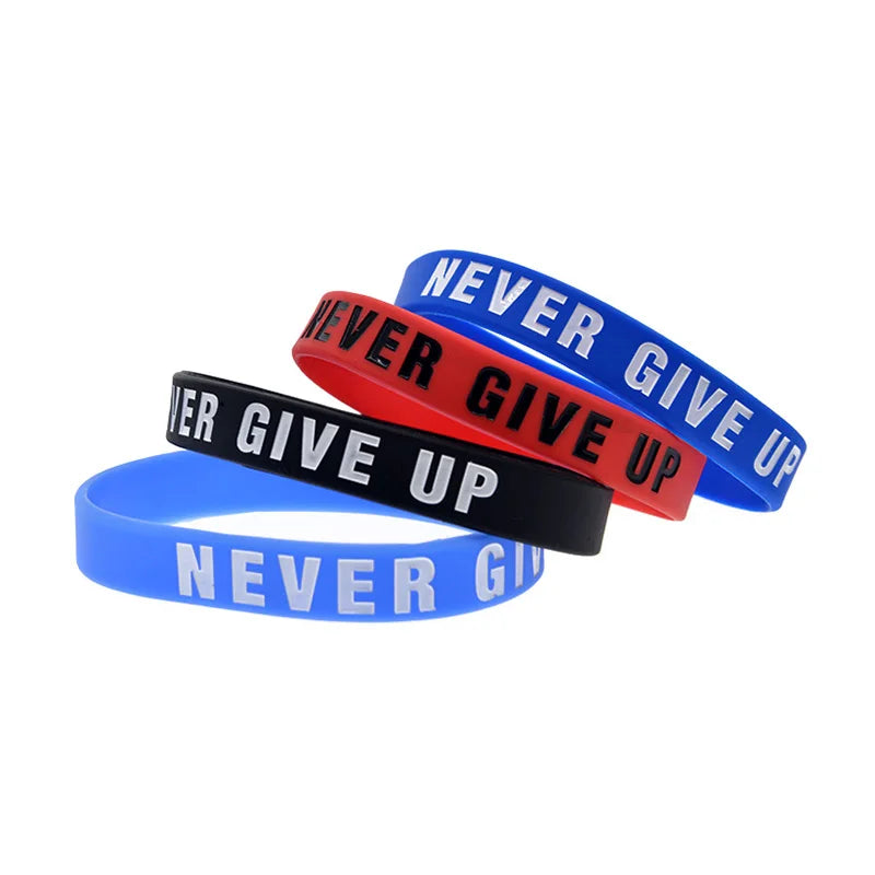 Never Give Up Silicone Bracelet
