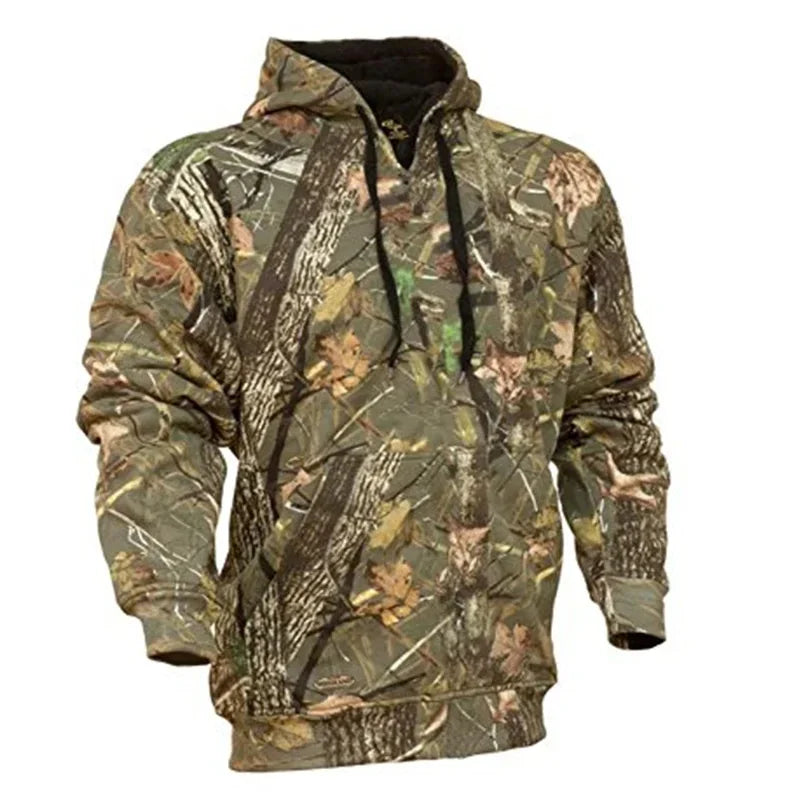 Deer Hunting Camo Graphic Hoodie for Men