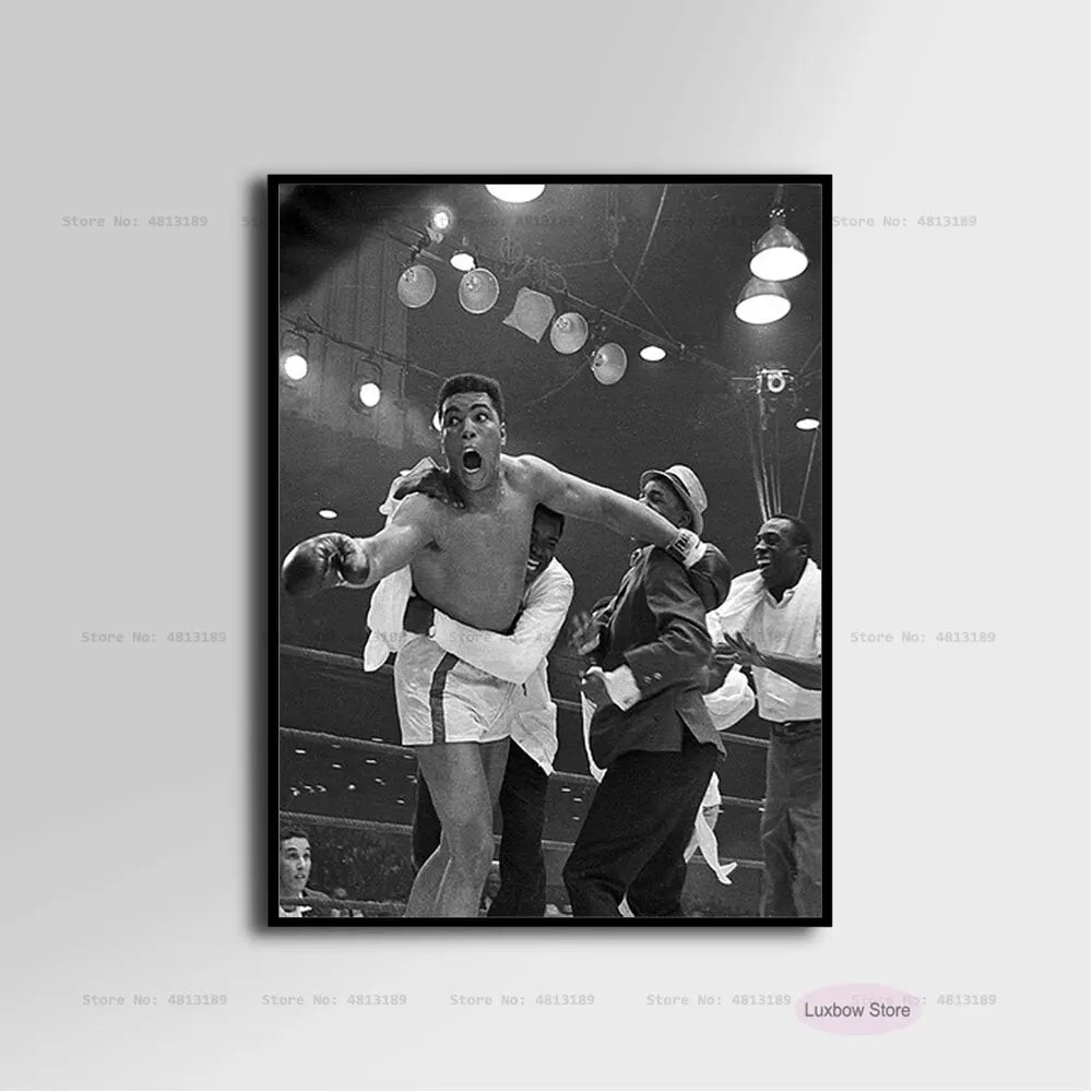 Muhammad Ali Inspirational Boxing Legend Canvas Art Poster