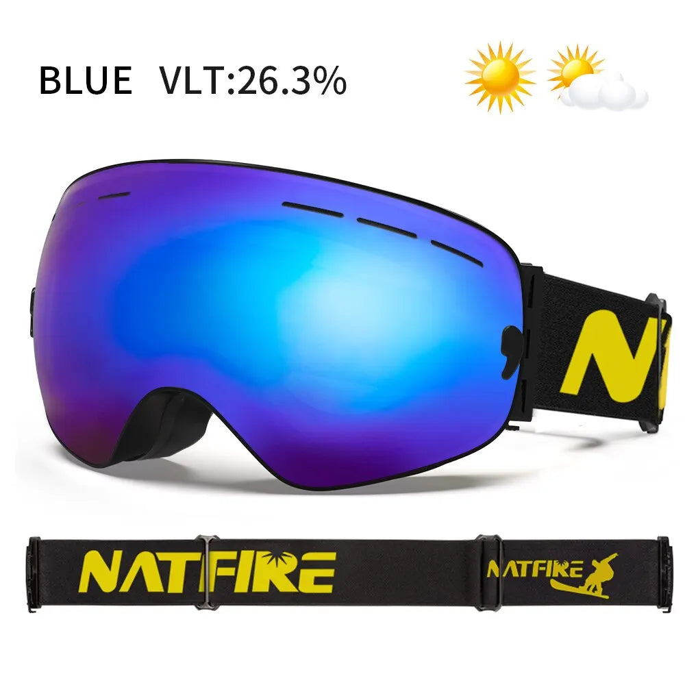 Anti-Fog Snow Goggles for Snowmobile and Winter Sports