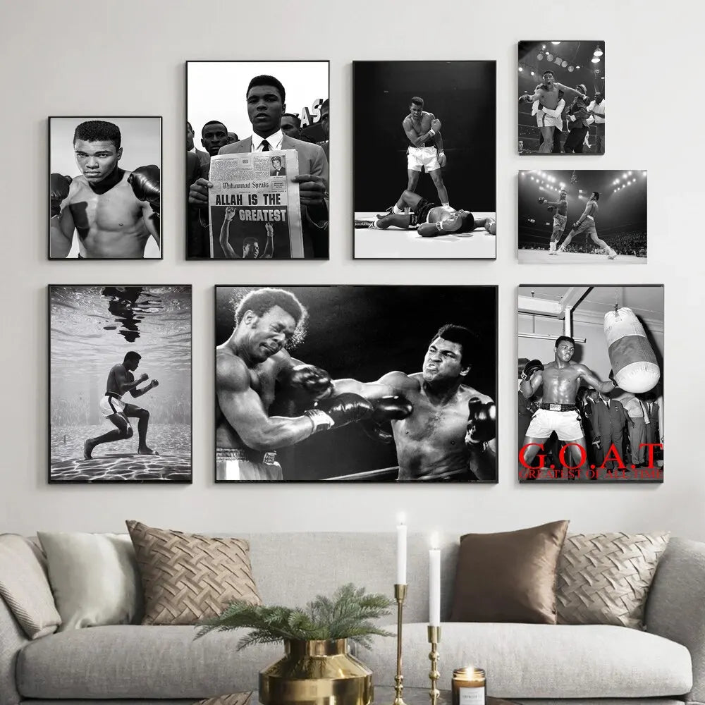 Muhammad Ali Inspirational Boxing Legend Canvas Art Poster