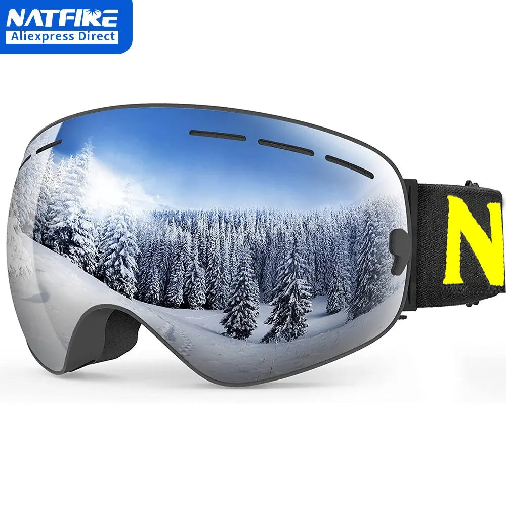 Anti-Fog Snow Goggles for Snowmobile and Winter Sports