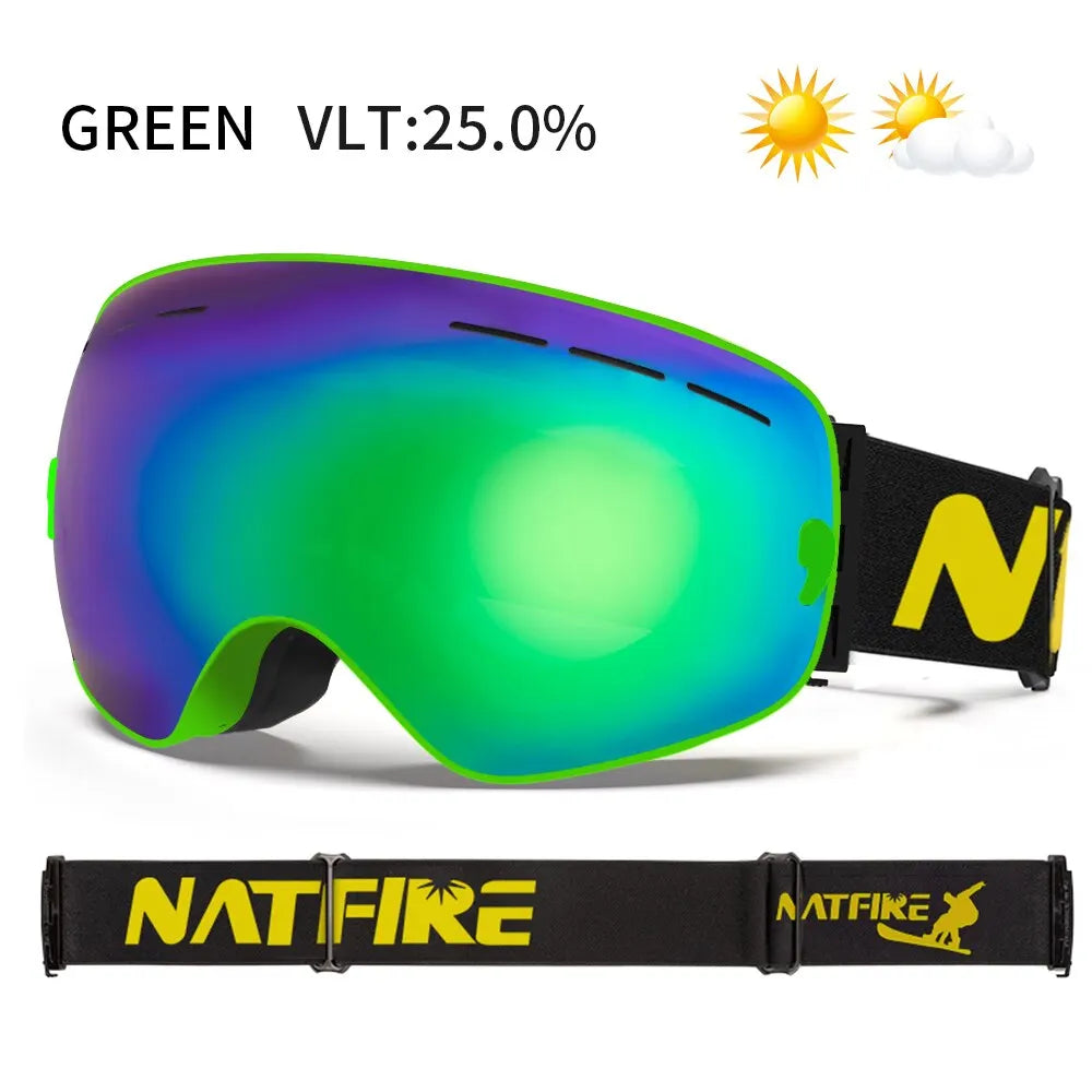Anti-Fog Snow Goggles for Snowmobile and Winter Sports