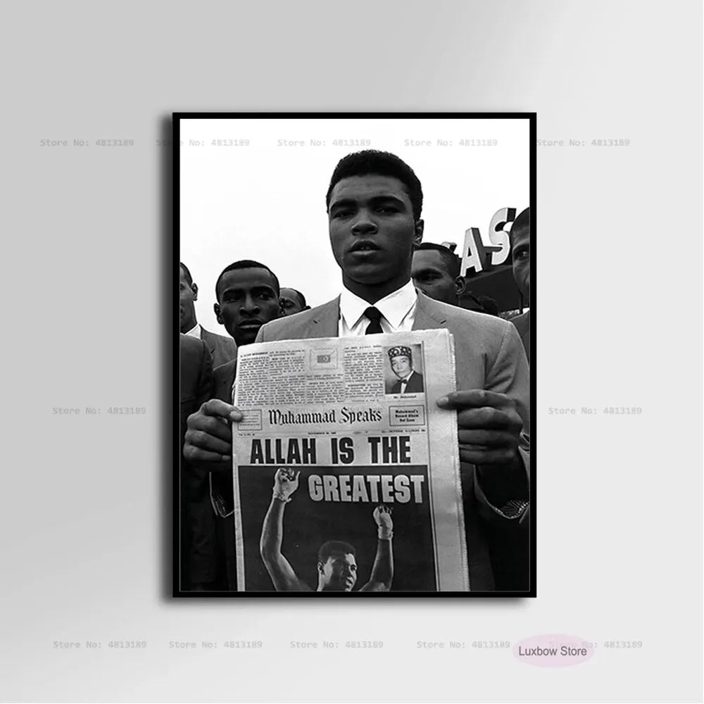Muhammad Ali Inspirational Boxing Legend Canvas Art Poster