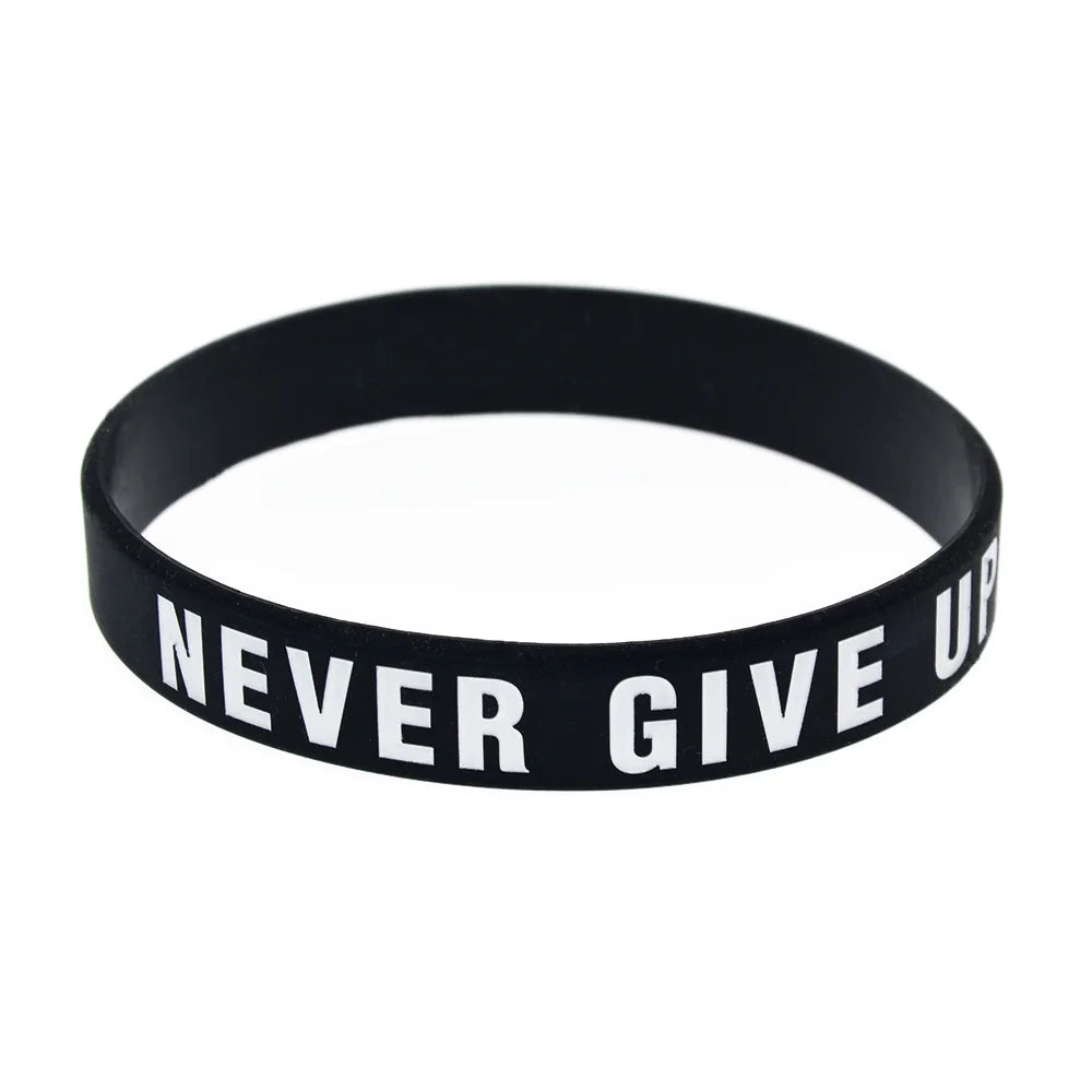 Never Give Up Silicone Bracelet