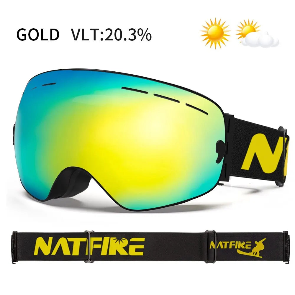 Anti-Fog Snow Goggles for Snowmobile and Winter Sports