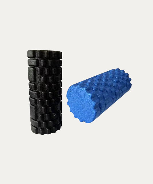 Solid Color Foam Roller with Grooves and Massage Points